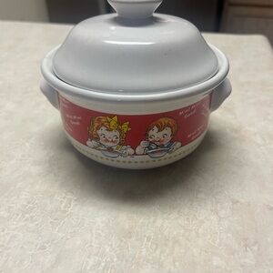 Vintage 1998 Cambells Soup / Chili Bowl / Crock Dish with Lid.